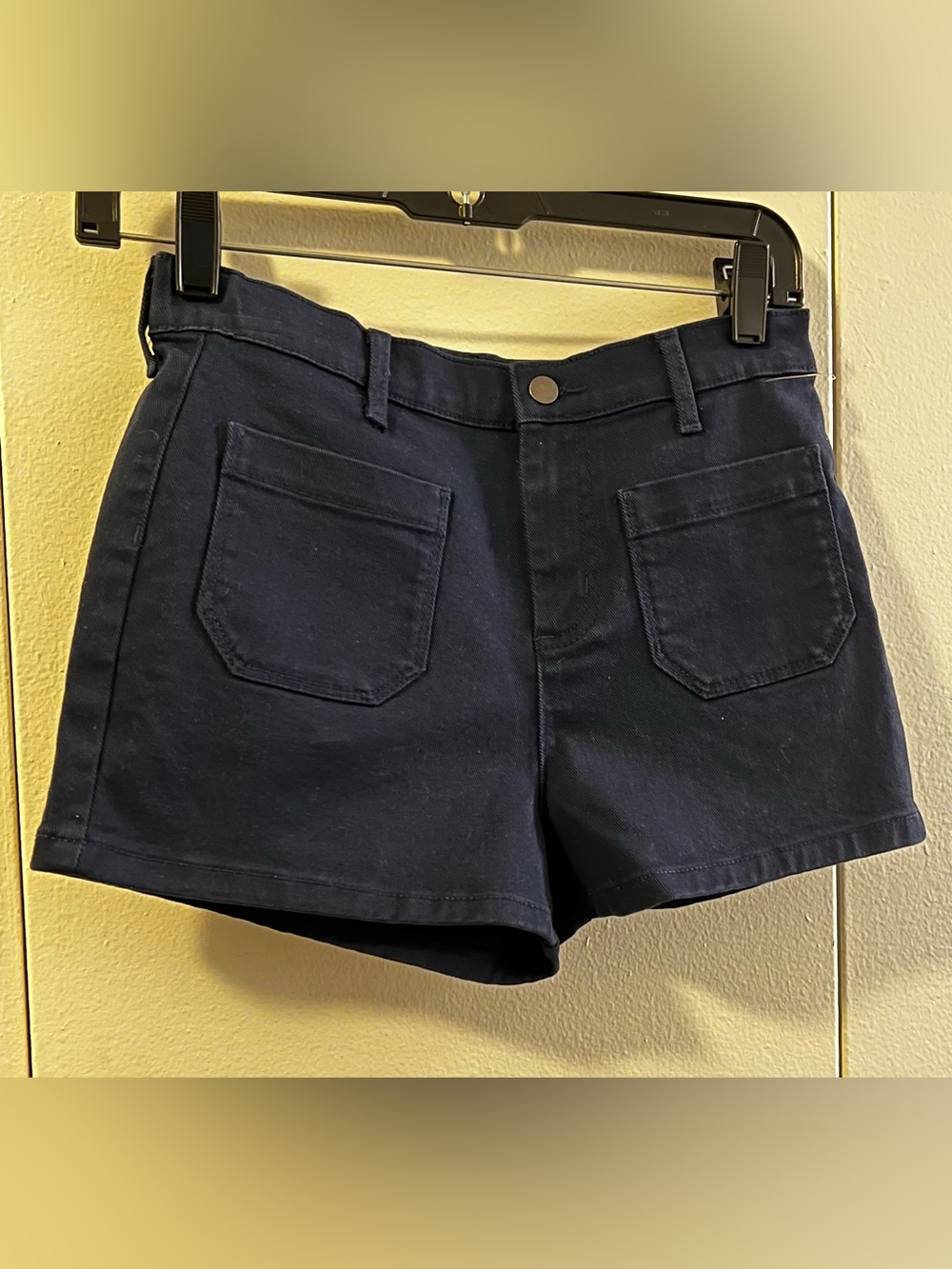 High-Rise Kids Navy Cotton Blend Jean Shorts (Size 12) NWOT